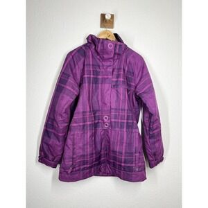 Powder Room Plaid Ski Jacket Womens Medium Snowboard Winter Snow No Hood